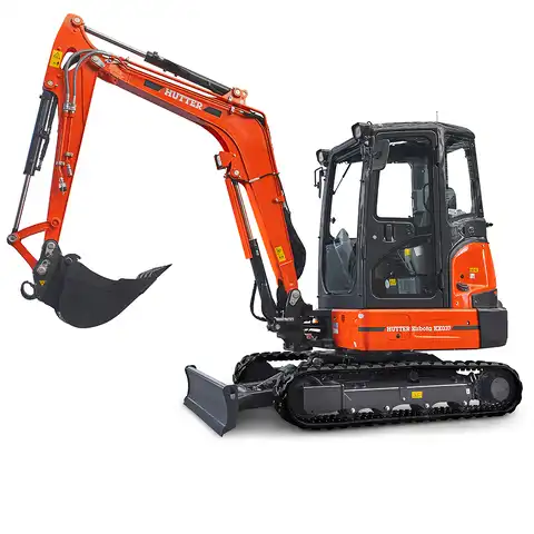 HUTTER Kubota KX037, Raupenbagger mittlere Gewichtsklasse, mit Löffel, 3.5 Tonnen Gewicht