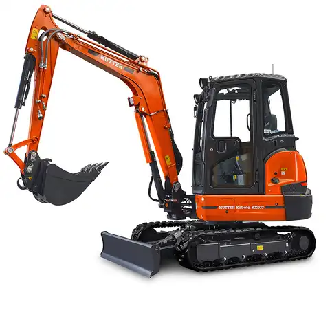 HUTTER Kubota KX037, Raupenbagger mittlere Gewichtsklasse, mit Löffel, 3.5 Tonnen Gewicht, Motorleistung 24.2 PS