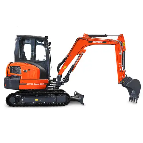 HUTTER Kubota KX037, Raupenbagger mittlere Gewichtsklasse, mit Löffel, 3.5 Tonnen Gewicht, Motorleistung 24.2 PS, Grabtiefe 3.41 m
