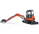 HUTTER Kubota KX037, Raupenbagger mittlere Gewichtsklasse, mit Löffel, 3.5 Tonnen Gewicht, Motorleistung 24.2 PS, mit ausgestrecktem Arm