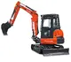 HUTTER Kubota KX037, Raupenbagger mittlere Gewichtsklasse, mit Löffel, 3.5 Tonnen Gewicht, Motorleistung 24.2 PS, Grabtiefe 3.41 m