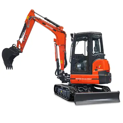 HUTTER Kubota KX037, Raupenbagger mittlere Gewichtsklasse, mit Löffel, 3.5 Tonnen Gewicht, Motorleistung 24.2 PS, Grabtiefe 3.41 m