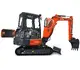HUTTER Kubota KX037, Raupenbagger mittlere Gewichtsklasse, mit Löffel, 3.5 Tonnen Gewicht, Motorleistung 24.2 PS, weitöffnende Wartungshauben