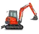 HUTTER Kubota KX042, Raupenbagger mittlere Gewichtsklasse, mit Löffel, 4.2 Tonnen Gewicht, Motorleistung 40.4 PS, Kompaktbagger, Trackingsystem, seitlich