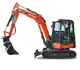 HUTTER Kubota KX042, Raupenbagger mittlere Gewichtsklasse, mit Löffel, 4.2 Tonnen Gewicht, Motorleistung 40.4 PS, Kompaktbagger, Trackingsystem