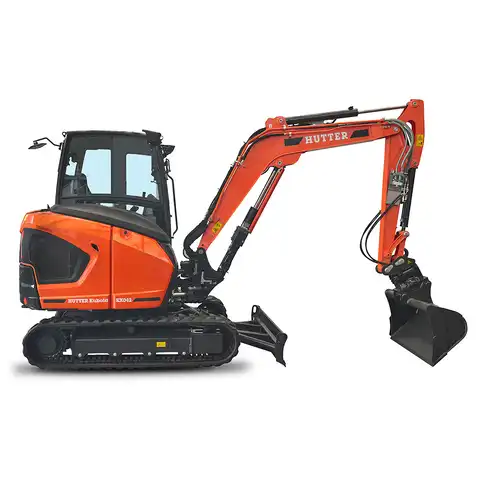 HUTTER Kubota KX042, Raupenbagger mittlere Gewichtsklasse, mit Löffel, 4.2 Tonnen Gewicht, Motorleistung 40.4 PS, Kompaktbagger, Trackingsystem, seitlich