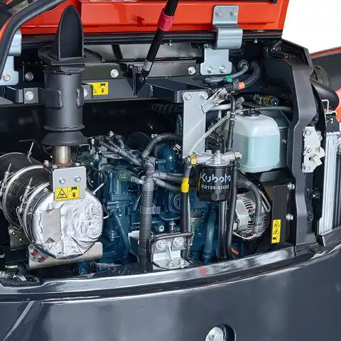 HUTTER Kubota KX042, Raupenbagger mittlere Gewichtsklasse, mit Löffel, 4.2 Tonnen Gewicht, Motorleistung 40.4 PS, Kompaktbagger, Trackingsystem, Planierschild Schwimmstellung