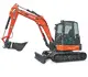 HUTTER Kubota KX060, Raupenbagger mittlere Gewichtsklasse, mit Löffel, 5.6 Tonnen Gewicht, Motorleistung 47.6 PS, Kompaktbagger, geringe Geräuschemission, mit Trackingsystem, LED-Beleuchtung, grosse Glasflächen, Rückfahrkamera, beide Joysticks mit Proportionalsteuerung, intuitive Jog-Dial-Bedienung, farbiger LCD-Bildschirm, Komfortsitz