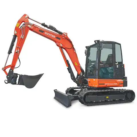 HUTTER Kubota KX060, Raupenbagger mittlere Gewichtsklasse, mit Löffel, 5.6 Tonnen Gewicht, Motorleistung 47.6 PS, Kompaktbagger, geringe Geräuschemission, mit Trackingsystem, LED-Beleuchtung, grosse Glasflächen, Rückfahrkamera, beide Joysticks mit Proportionalsteuerung, intuitive Jog-Dial-Bedienung, farbiger LCD-Bildschirm, Komfortsitz