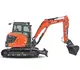 HUTTER Kubota KX060, Raupenbagger mittlere Gewichtsklasse, mit Löffel, 5.6 Tonnen Gewicht, Motorleistung 47.6 PS, Kompaktbagger, geringe Geräuschemission, mit Trackingsystem, LED-Beleuchtung, grosse Glasflächen, Rückfahrkamera, beide Joysticks mit Proportionalsteuerung, intuitive Jog-Dial-Bedienung, farbiger LCD-Bildschirm