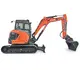 HUTTER Kubota U56, Raupenbagger mittlere Gewichtsklasse, mit Löffel, 5.5 Tonnen Gewicht, Motorleistung 47.6 PS, Kurzheck, geringe Geräuschemission, mit Trackingsystem, LED-Beleuchtung, grosse Glasflächen, Rückfahrkamera, beide Joysticks mit Proportionalsteuerung